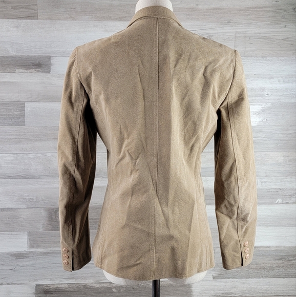 Blassport by Bill Blass UltraSuede Neutral Tal Lightweight Single Button Blazer - Picture 15 of 16